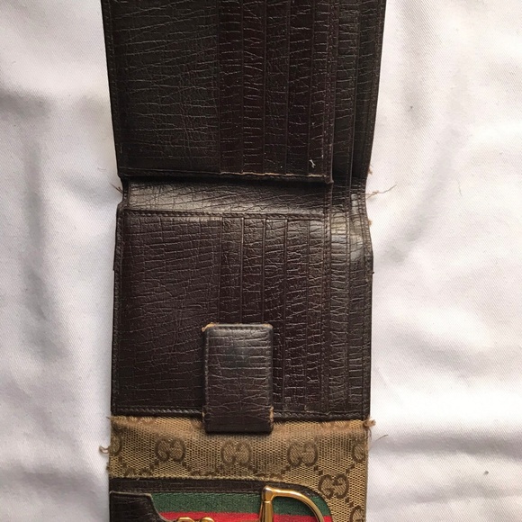 Gucci Beige Horsebit Vintage Web Gg Canvas Wallet - Picture 5 of 8